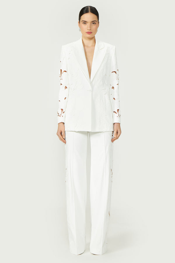 costarellos Yana Floral-Cut Lace Trousers