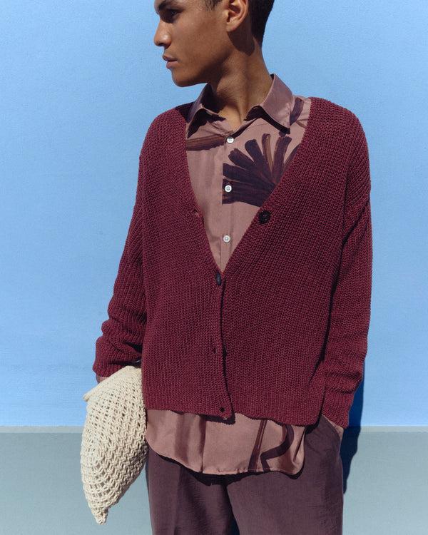 Costumein Cardigan In Lino E Cotone