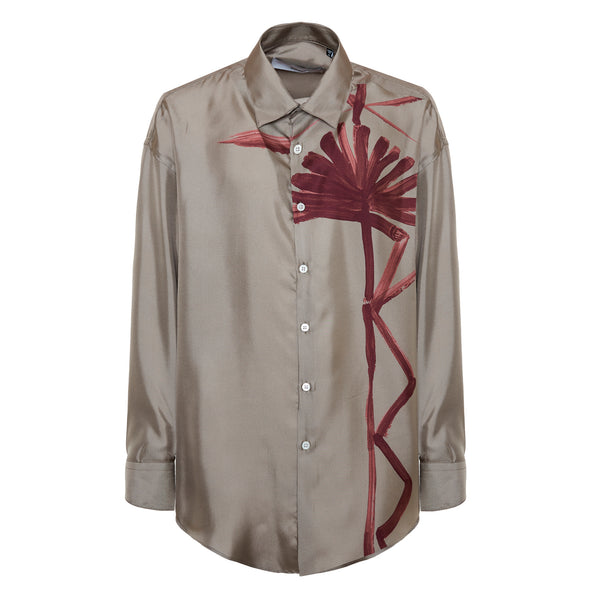 costumein Valentino Camicia Stampata in Seta