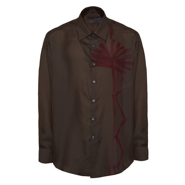 costumein Valentino Camicia Stampata in Seta