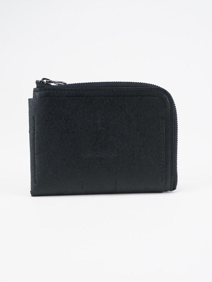 Côte & Ciel Zippered Wallet L Recycled Leather Black