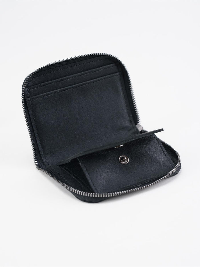 Côte & Ciel Zippered Wallet M Recycled Leather Black