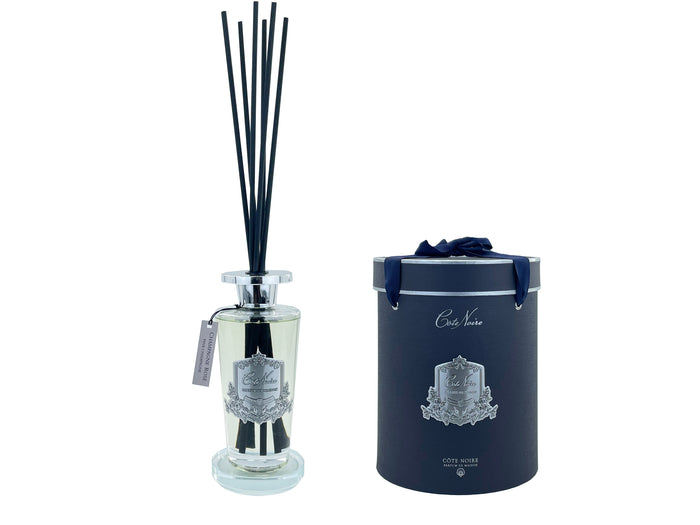 côte noire ** CLEARANCE ** Cote Noire Grand 500ml Diffuser Silver with Crystal base - Persian Lime - LDS022
