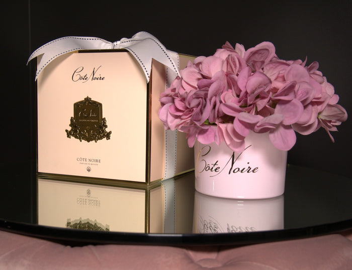 Côte Noire ** CLEARANCE ** Cote Noire Perfumed Natural Touch Mauve Hydrangeas In Pastel Pink Vase - CCNH03