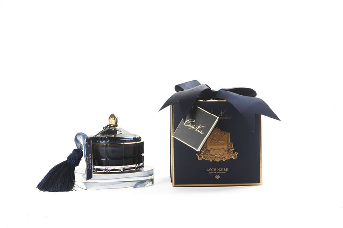 côte noire Cote Noire Art Deco Candle - Navy & Gold - Eau de Vie - GML45016