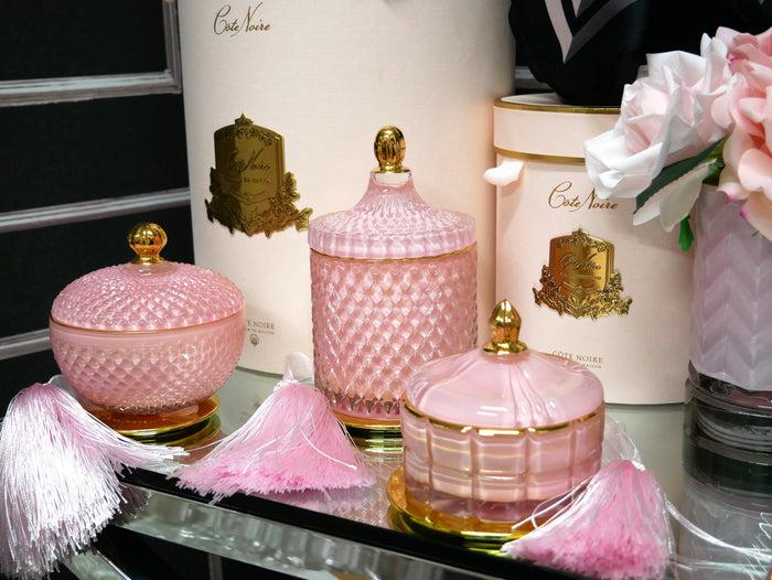 Côte Noire Cote Noire Art Deco Candle - Pink & Gold - Pink Champagne - GML45002