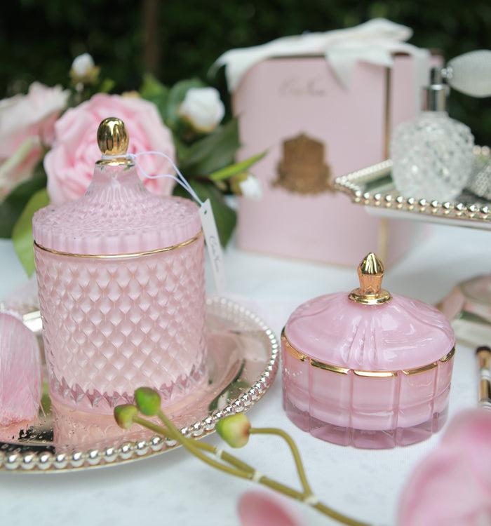 Côte Noire Cote Noire Art Deco Candle - Pink & Gold - Pink Champagne - GML45002