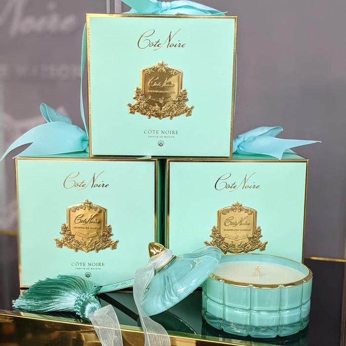 Côte Noire Cote Noire Art Deco Candle - Tiffany Blue & Gold - Persian Lime - GML45001