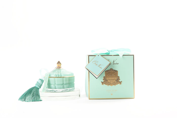 côte noire Cote Noire Art Deco Candle - Tiffany Blue & Gold - Persian Lime - GML45001