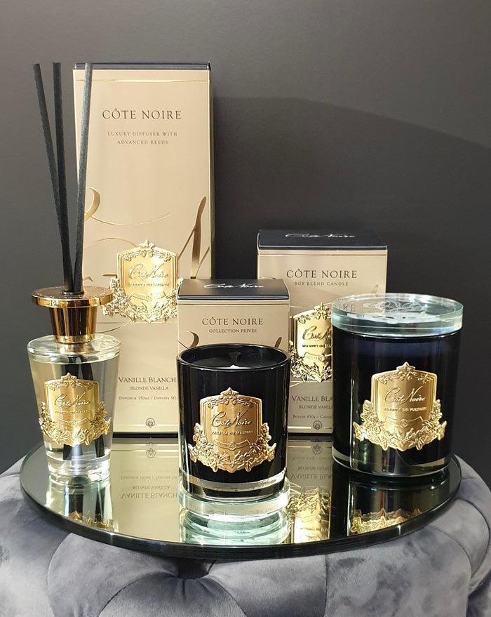 Côte Noire Cote Noire Candles - Dark Vessel With Gold Badge - Blonde Vanilla
