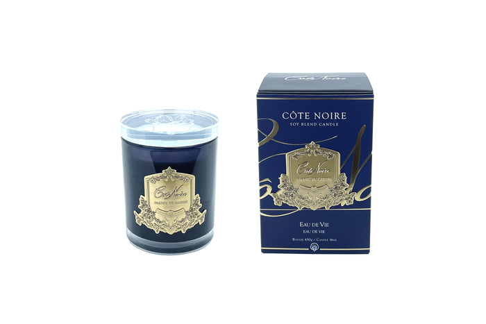 Côte Noire Cote Noire Candles - Dark Vessel With Gold Badge - Eau De Vie
