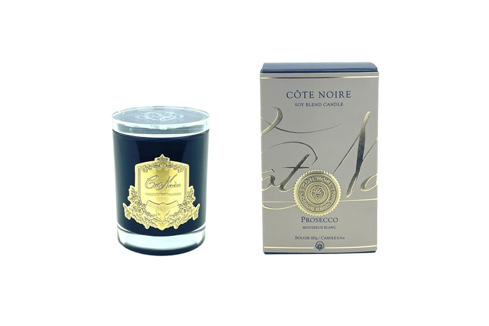 Côte Noire Cote Noire Candles - Dark Vessel With Gold Badge - Prosecco