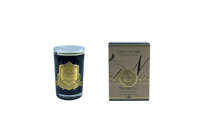 Côte Noire Cote Noire Candles - Dark Vessel With Gold Badge - Prosecco