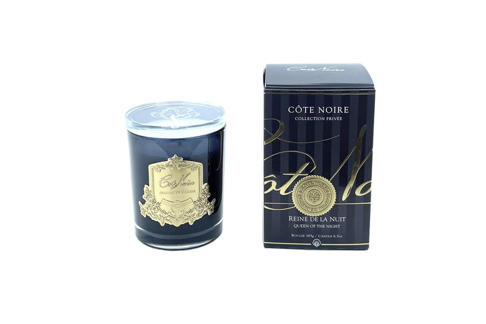 Côte Noire Cote Noire Candles - Dark Vessel With Gold Badge - Queen Of The Night
