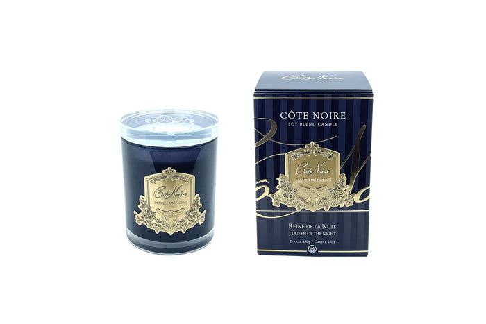 côte noire Cote Noire Candles - Dark Vessel with Gold Badge - Queen of the Night