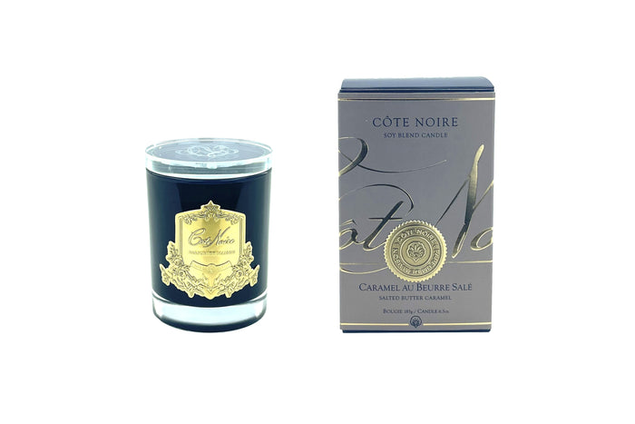Côte Noire Cote Noire Candles - Dark Vessel With Gold Badge - Salted Butter Caramel