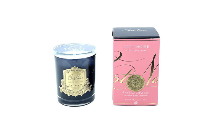 Côte Noire Cote Noire Candles - Dark Vessel With Gold Badge - Summer In The Chateau