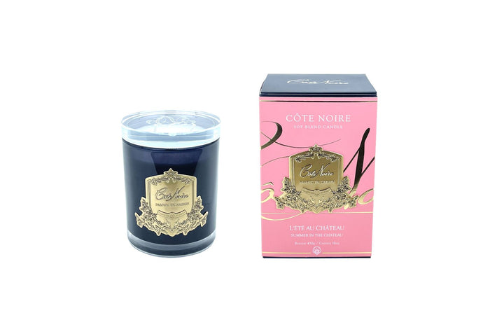 côte noire Cote Noire Candles - Dark Vessel with Gold Badge - Summer in the Chateau