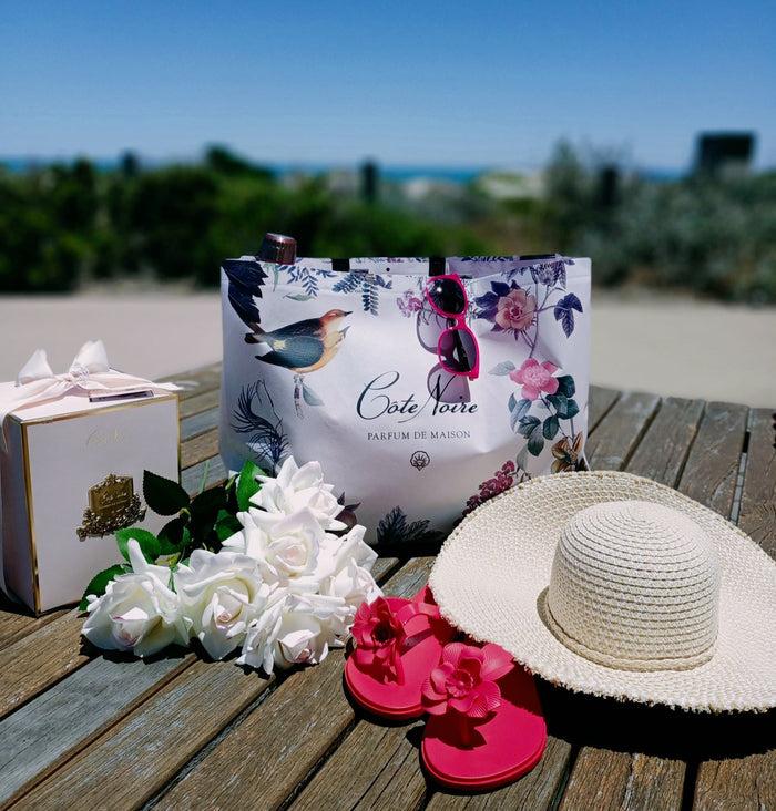 Côte Noire Cote Noire Tote Carry Bag - Birds & Flowers