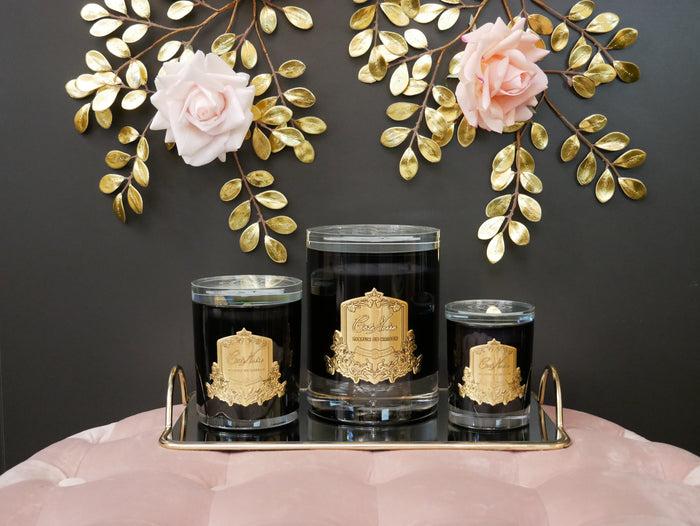 Côte Noire Cote Noire - Crystal Glass Lid Triple Wick Grand Candle 2.5kg - Charente Rose - LCG054