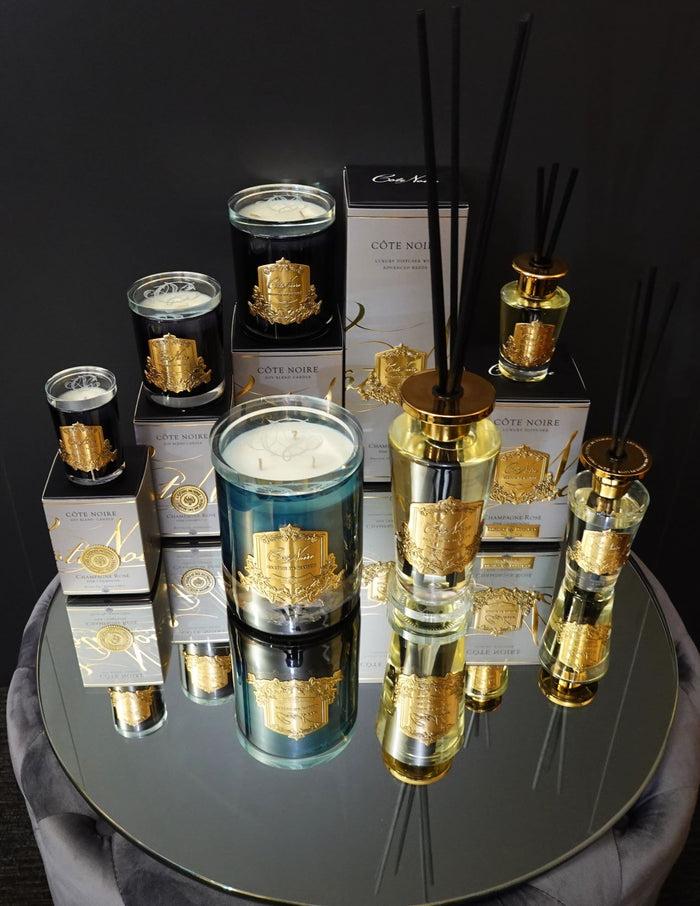 Côte Noire Cote Noire - Crystal Glass Lid Triple Wick Grand Candle 2.5kg - Pink Champagne - LCG018