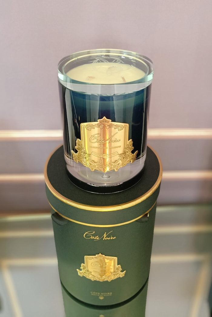 Côte Noire Cote Noire - Crystal Glass Lid Triple Wick Grand Candle 2.5kg - Blonde Vanilla - LCG003