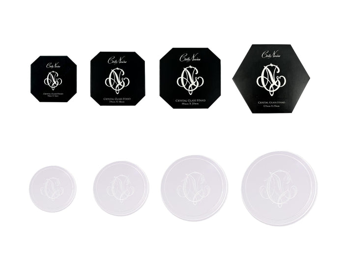 Côte Noire Cote Noire CRYSTAL GLASS STAND / BASE / COASTER - MEDIUM 7.9cm