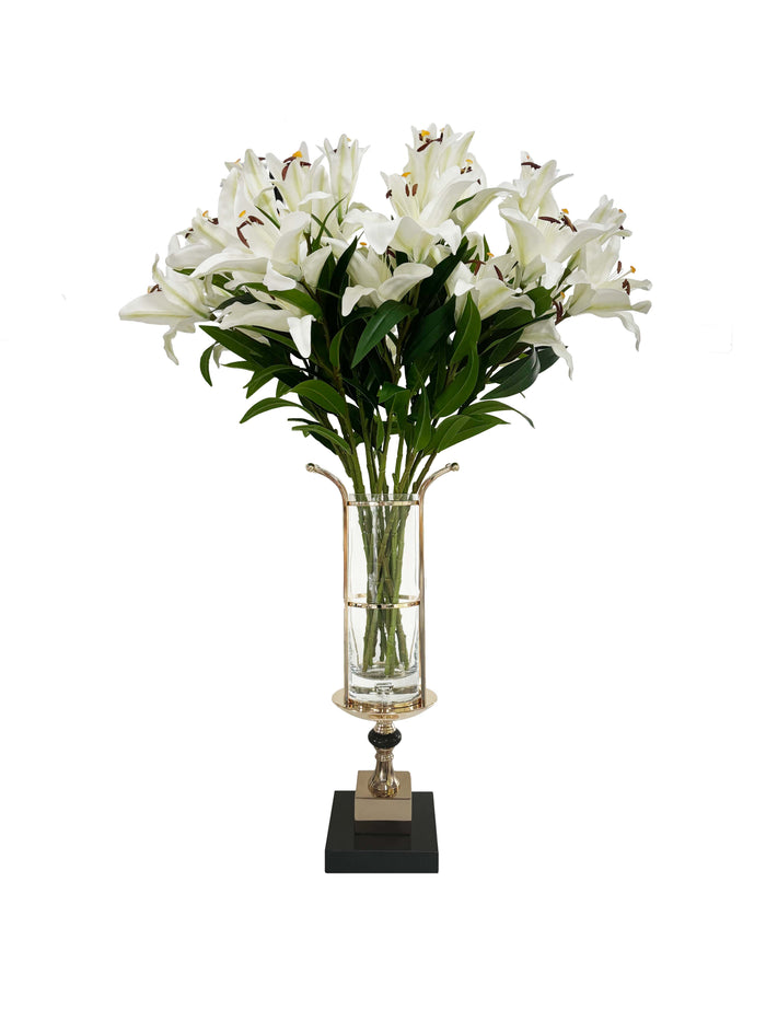 Côte Noire Cote Noire Gold Urn With Black Marble Base