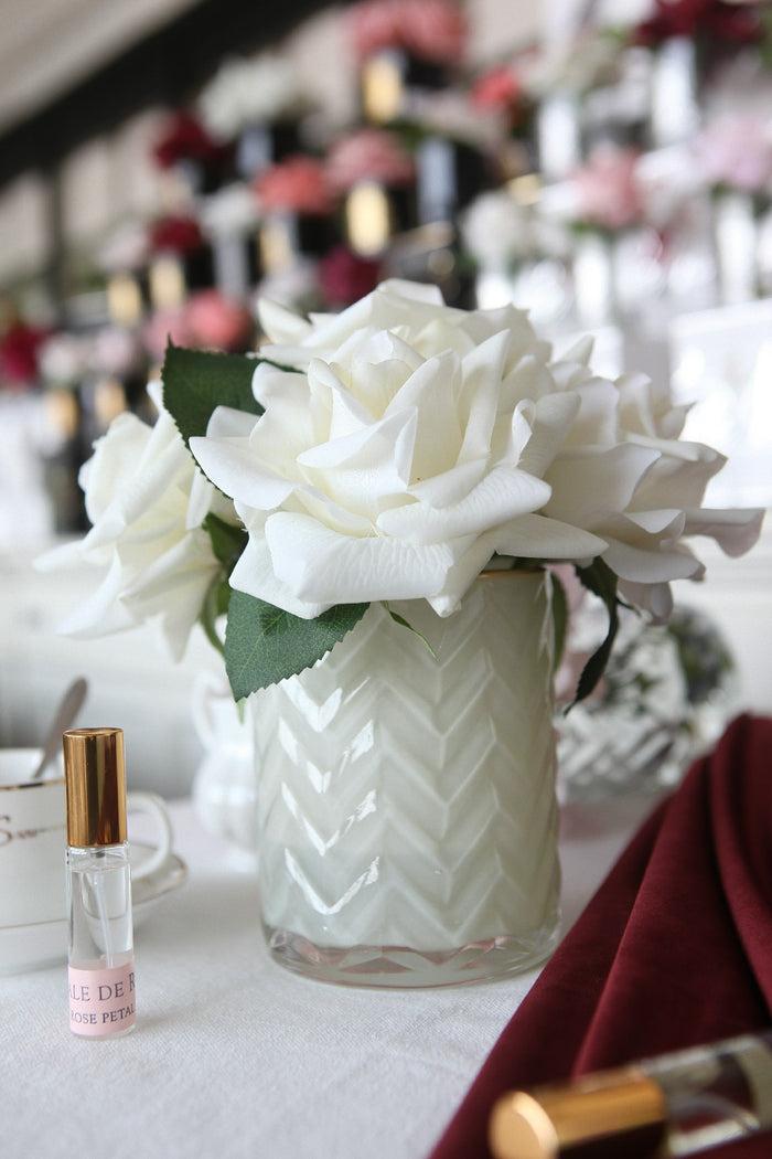 Côte Noire Cote Noire - Herringbone Flower Cream - Champagne Roses - HCF02