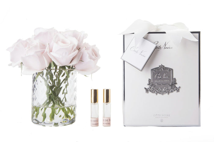 côte noire Cote Noire Herringbone Flower - Rose Buds - Clear - French Pink - HCF23