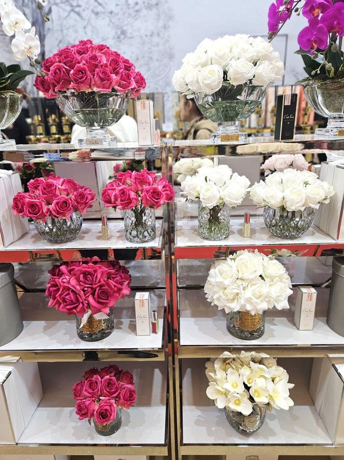 Côte Noire Cote Noire Herringbone Flower - Rose Buds - Clear - Magenta - HCF27