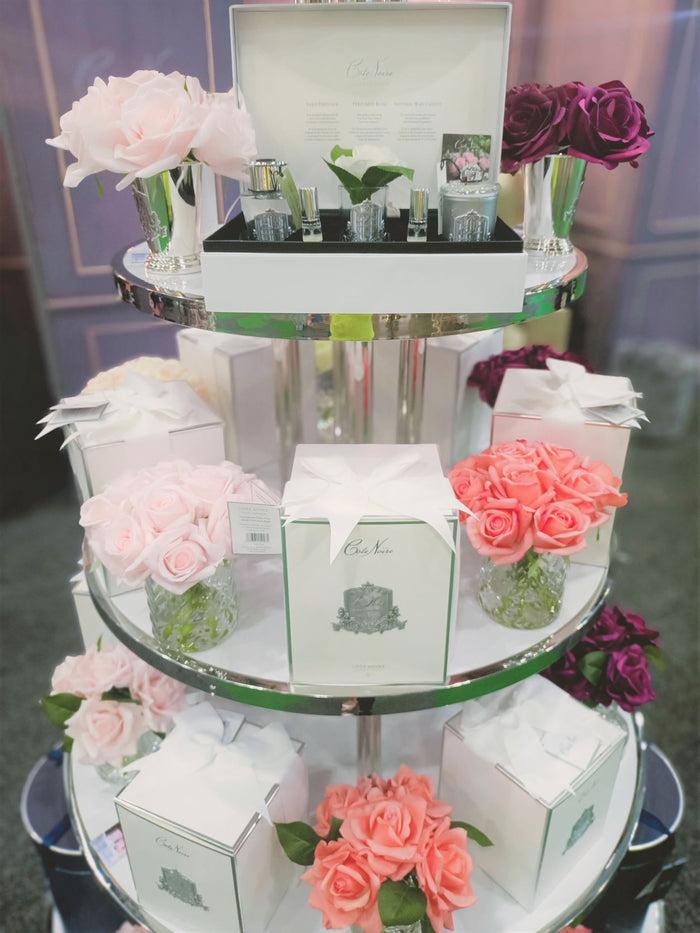 Côte Noire Cote Noire Herringbone Flower - Rose Buds - Clear - Peach - HCF25