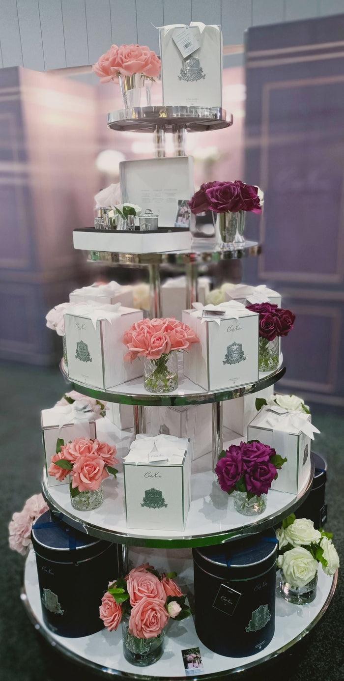 Côte Noire Cote Noire Herringbone Flower - Rose Buds - Clear - Red - HCF24