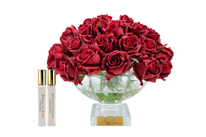 côte noire Cote Noire Luxury Centrepiece 37 Rose Bud Bouquet - Red & Gold badge - CPRB04