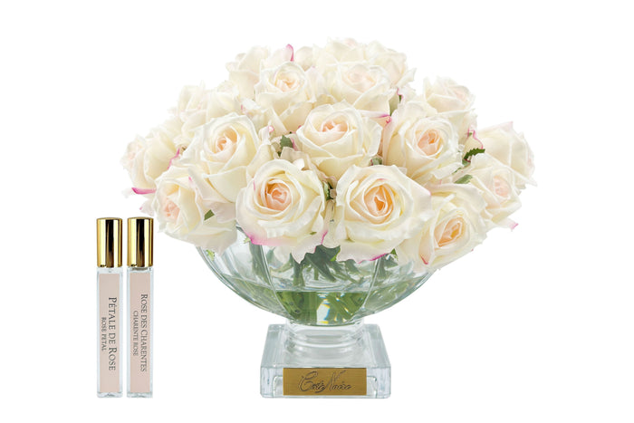 côte noire Cote Noire Luxury Centrepiece 37 Rose Bud Bouquet - Pink Blush & Gold badge - CPRB02