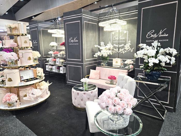 Côte Noire Cote Noire Luxury Centrepiece 37 Rose Bud Bouquet - French Pink & Silver Badge - CPRB06