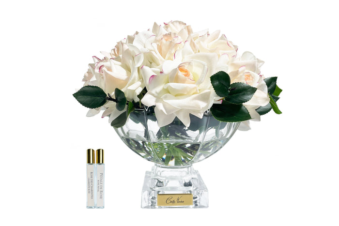 côte noire Cote Noire Luxury Centrepiece French Rose Bouquet - Pink Blush & Gold badge - CPL02