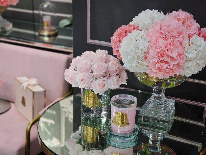 Côte Noire Cote Noire Luxury Grand Rose Bud Bouquet - French Pink - Gold Badge - LRB03