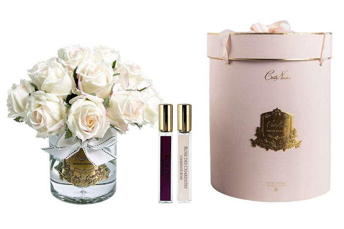 côte noire Cote Noire Luxury Grand Rose Bud Bouquet - Pink Blush - Gold Badge - LRB02