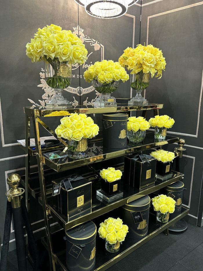 Côte Noire Cote Noire Luxury Grand Rose Bud Bouquet - Yellow - Gold Badge - LRB08