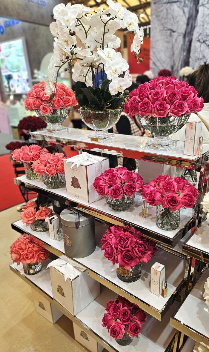 Côte Noire Cote Noire Luxury Orchid Centrepiece Bouquet - White & Gold Badge - CPO01