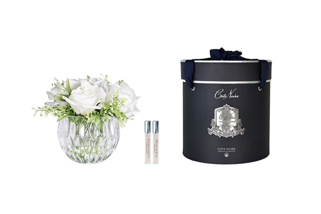 côte noire ** NEW ** Round Summer Roses - White - RSR01 côte noire ** NEW ** Round Summer Roses - White - RSR01