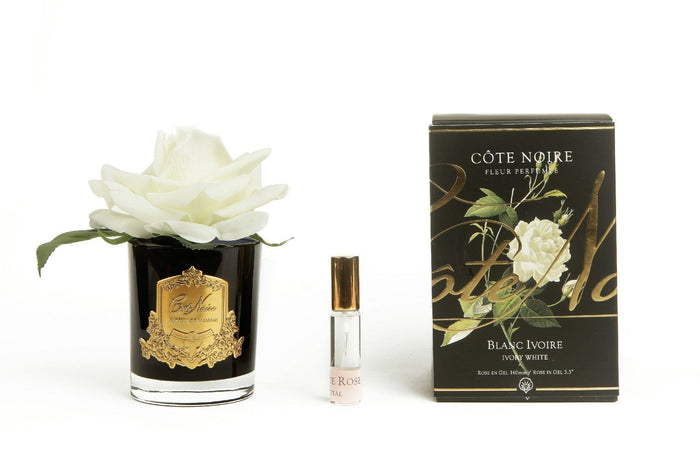 côte noire Cote Noire Perfumed Natural Touch Single Rose - Black - White - GMRB01