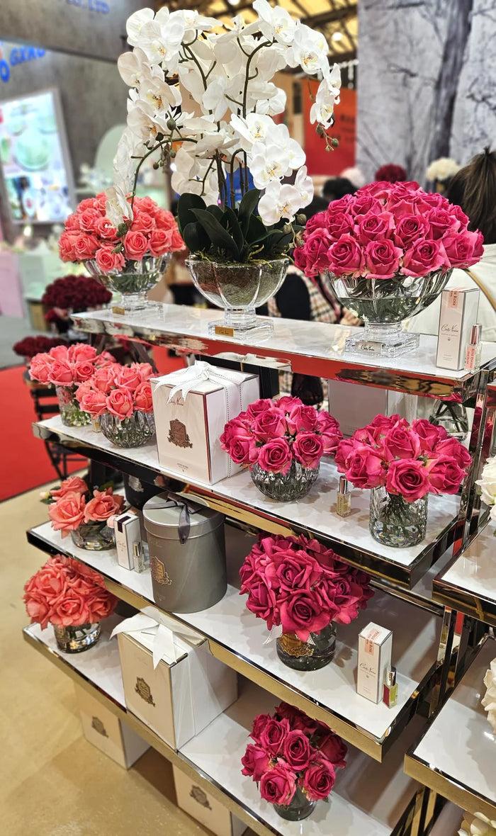 Côte Noire Cote Noire Premium Rose Bud Bouquet - Magenta - Clear - Gold Badge - GRB07