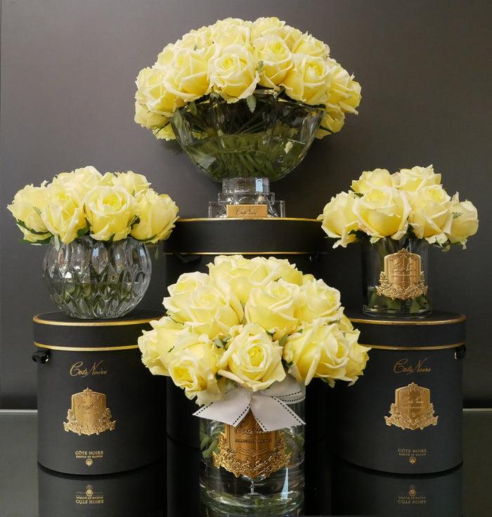 Côte Noire Cote Noire Premium Rose Bud Bouquet - Yellow - Clear - Gold Badge - GRB08