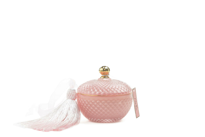 Côte Noire Cote Noire Round Art Deco Candle - Pink & Gold - Pink Champagne - GML30002