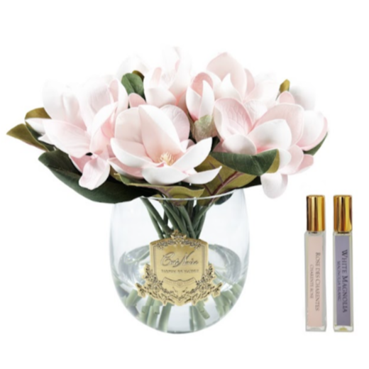 Côte Noire Cote Noire Round Magnolia Bouquet - Pink - Gold Badge - RMG02