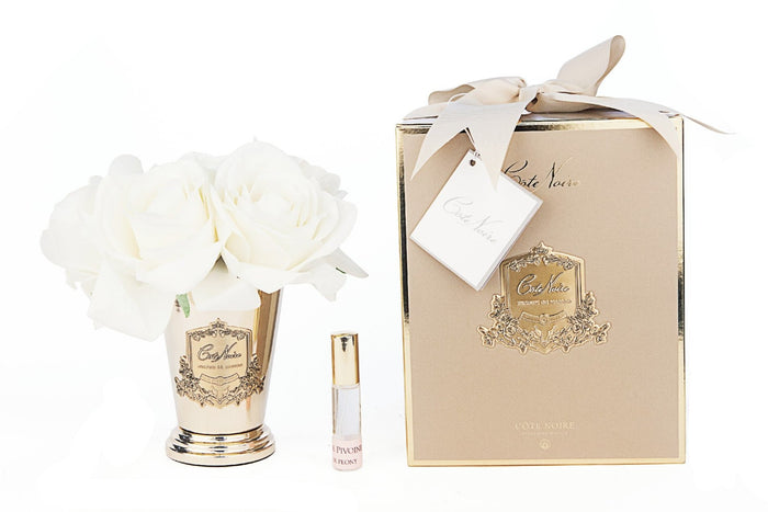côte noire Cote Noire Seven Rose Bouquet in Champagne - Gold Goblet - SMC05