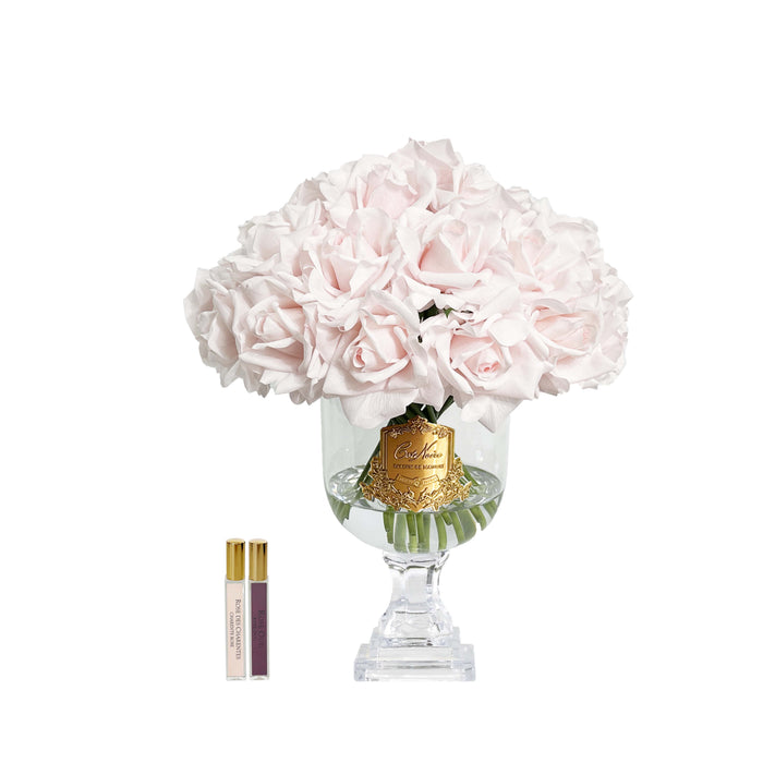 côte noire Cote Noire Versailles French Rose Bouquet - French Pink with Gold Badge - VRB06