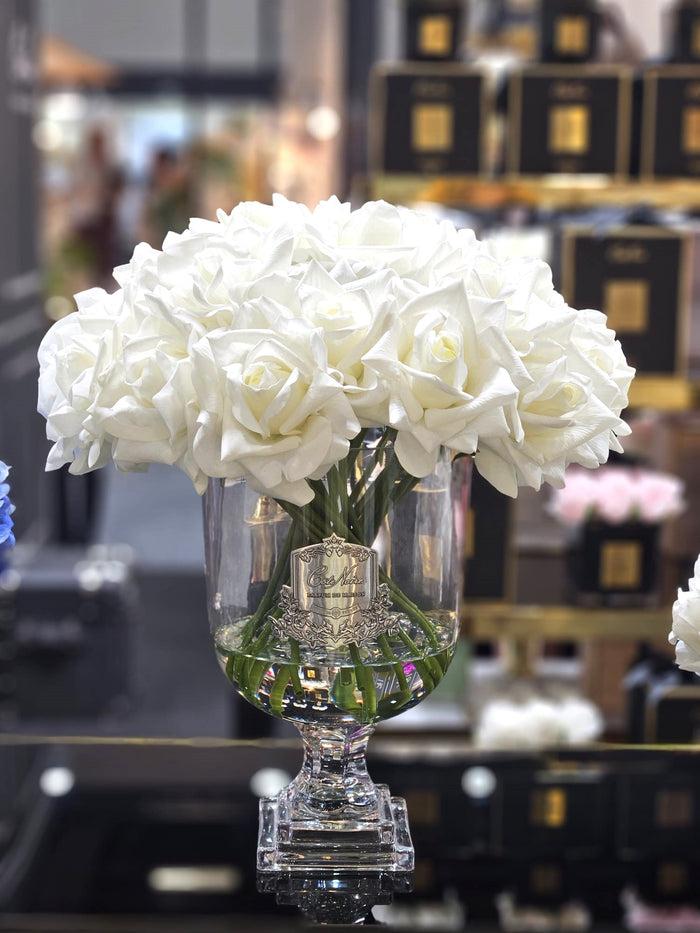 Côte Noire Cote Noire Versailles French Rose Bouquet - White With Silver Badge - VRB01